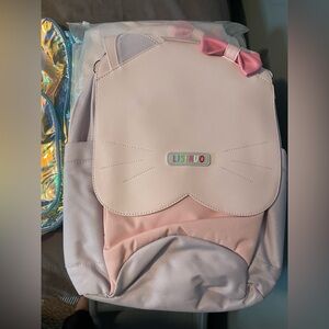 LISINUO Kids Backpacks Girls Backpack Cat Kitten School Bag New With Tags